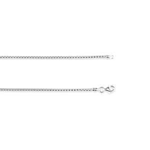 Kelly Herd 2.0mm Mirror Box Chain in Sterling Silver is a lovely traditional chain. A look that never goes out of style. Add it to a pendant or wear it alone. It will add a touch of elegance to any outfit. It will make a lovely gift for any occasion.  Features      Solid Mirror Box Chain     Sterling Silver     Lobster Clasp     2.0mm chain width     16-24" chain length