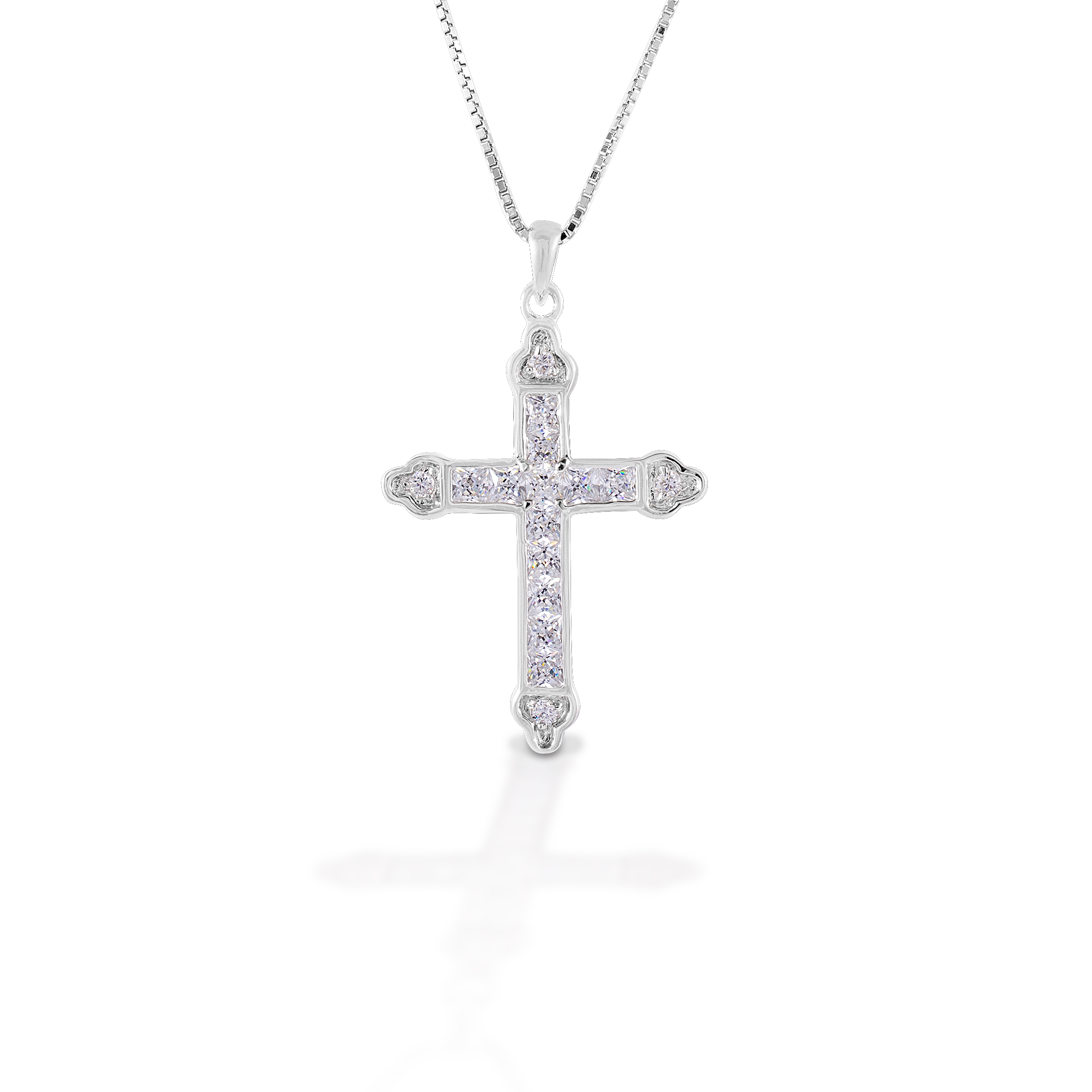Kelly Herd Clear Cross Necklace - Sterling Silver – Kelly Herd J Kelly Herd Clear Cross Necklace - Sterling Silver – Kelly Herd J