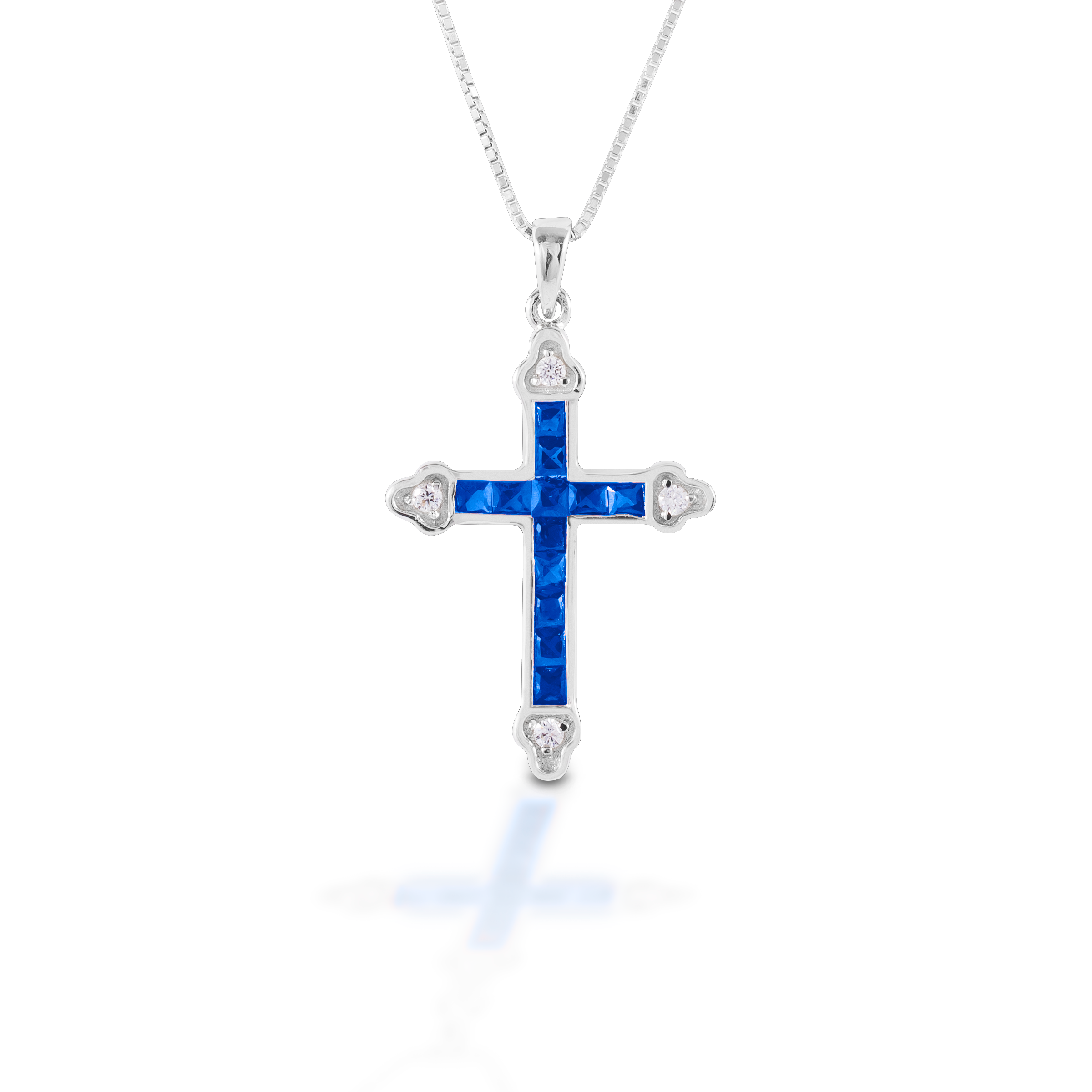 Kelly Herd Blue Cross Necklace - Sterling Silver – Kelly Herd J
