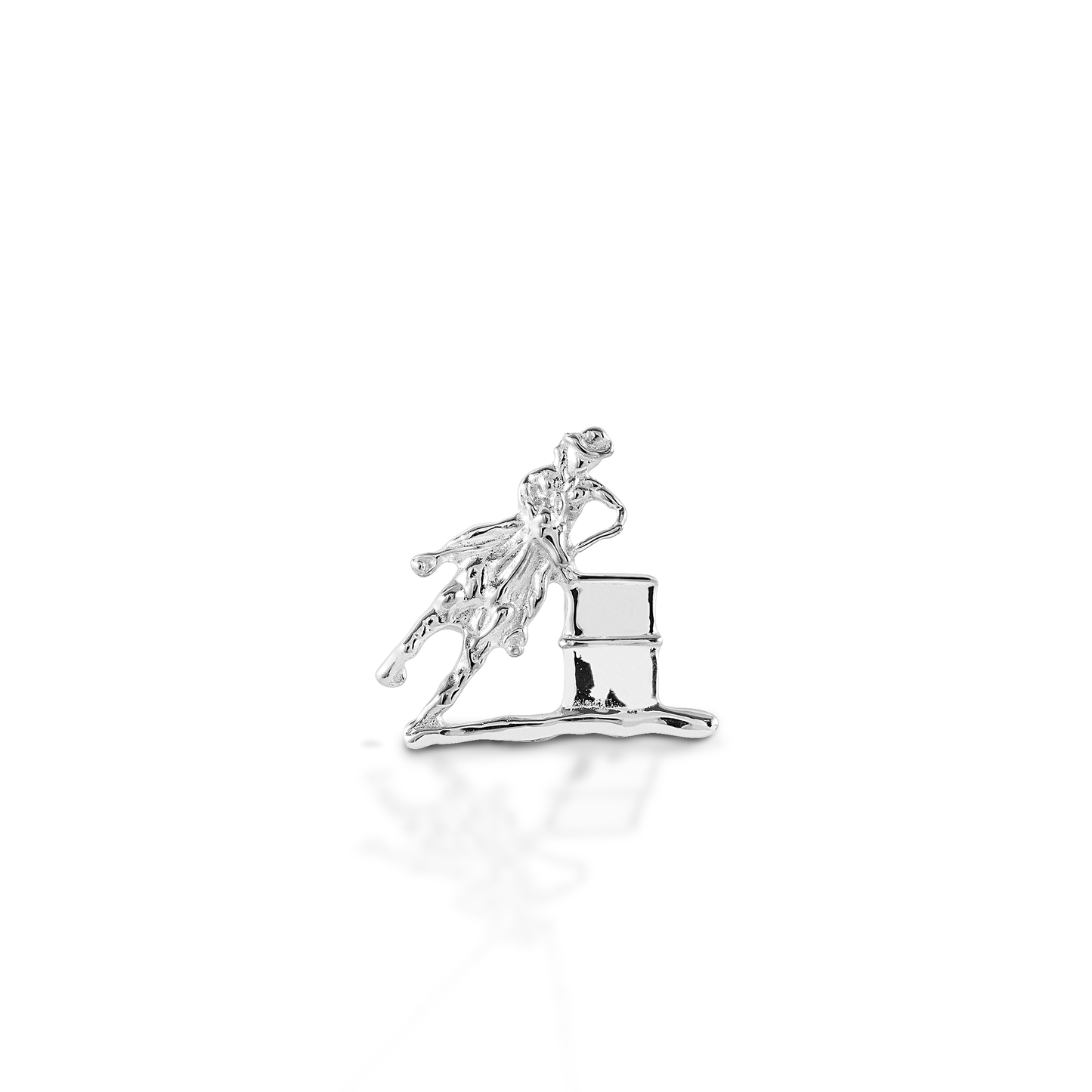 Turn and Burn! Celebrate your sport with the exquisitely detailed Kelly Herd Barrel Racing Pendant. Crafted in 14K gold, this pendant is a perfect tiny barrel horse and rider! Features Barrel horse pendant Available in 14K gold 8mm
