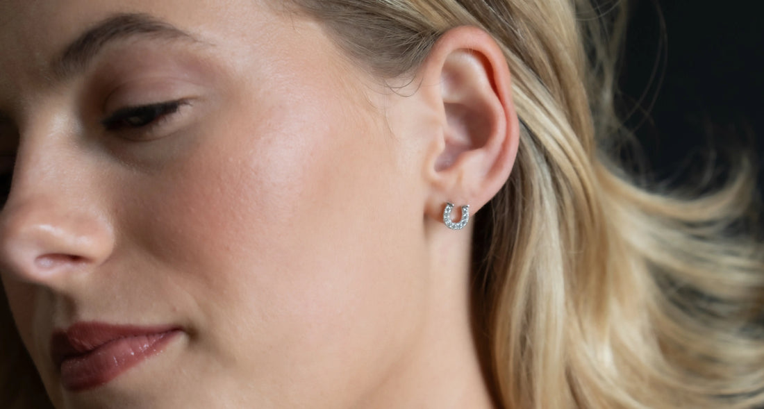 Kelly Herd Studded Horseshoe Earrings: Equestrian Elegance Unveiled