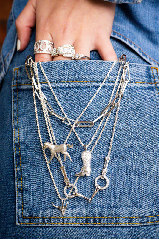 silver animal chain pendants