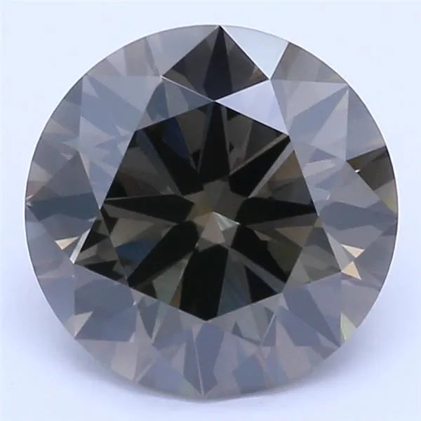 1.20ct Round Lab Grown Diamond (Colour Fancy Brownish Gray, Clarity VVS2, Cut ID, IGI Certified)