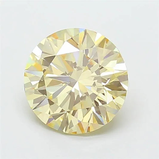 2.58ct Round Lab Grown Diamond (Colour Fancy Yellow, Clarity VS1, Cut ID, IGI Certified)