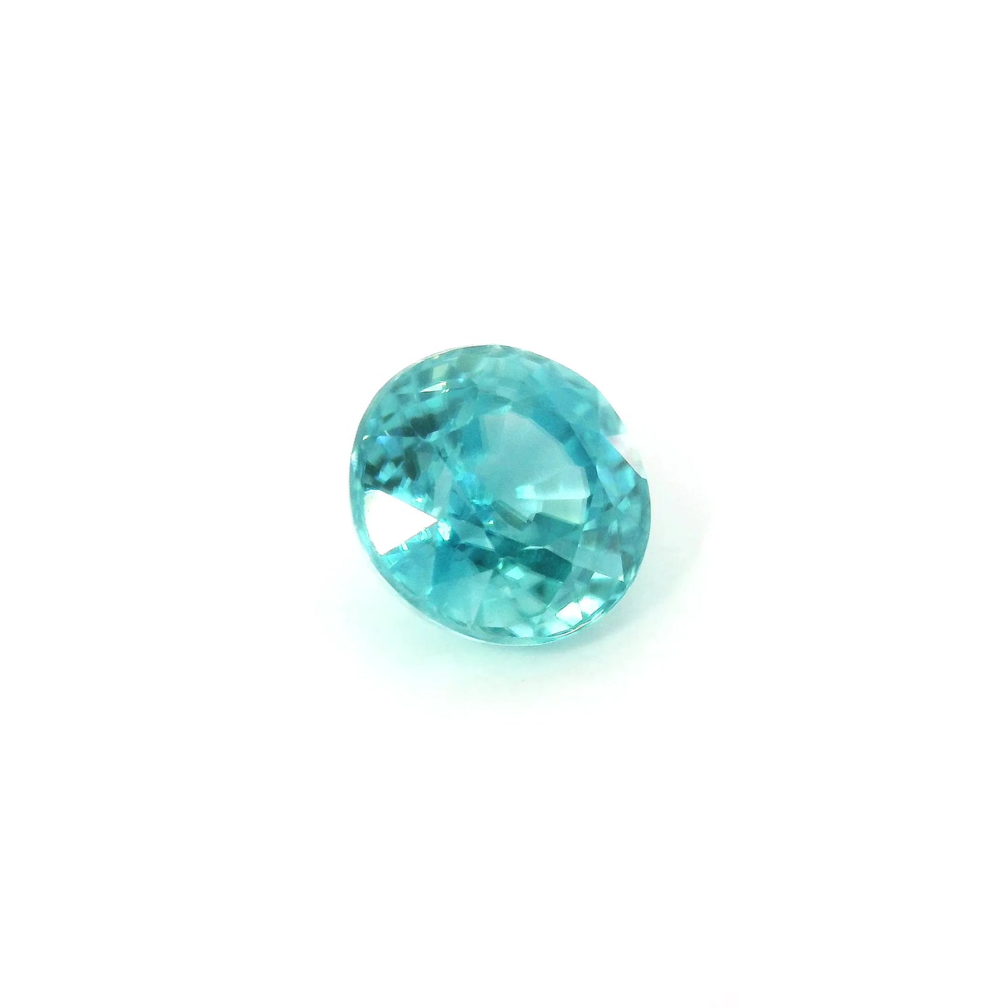 3.20ct Round Natural Zircon (Colour Blue, Clarity Eye Clean, Cut Faceted)