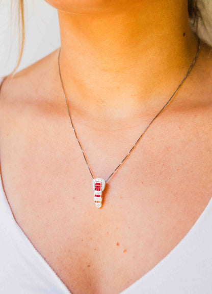 Kelly Herd Red Ranger Style Buckle Pendant - Sterling Silver