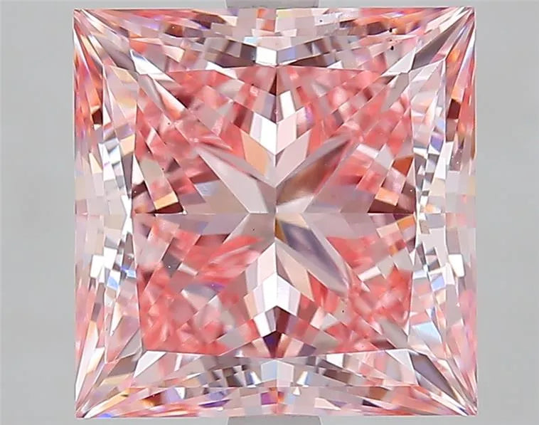 5.58ct Princess Lab Grown Diamond (Colour Fancy Intense Pink, Clarity VS1, IGI Certified)
