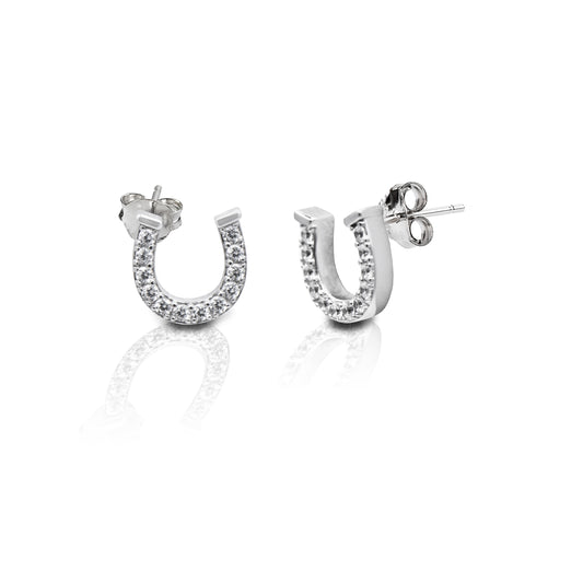 Kelly Herd Brass Studded Horseshoe Earrings