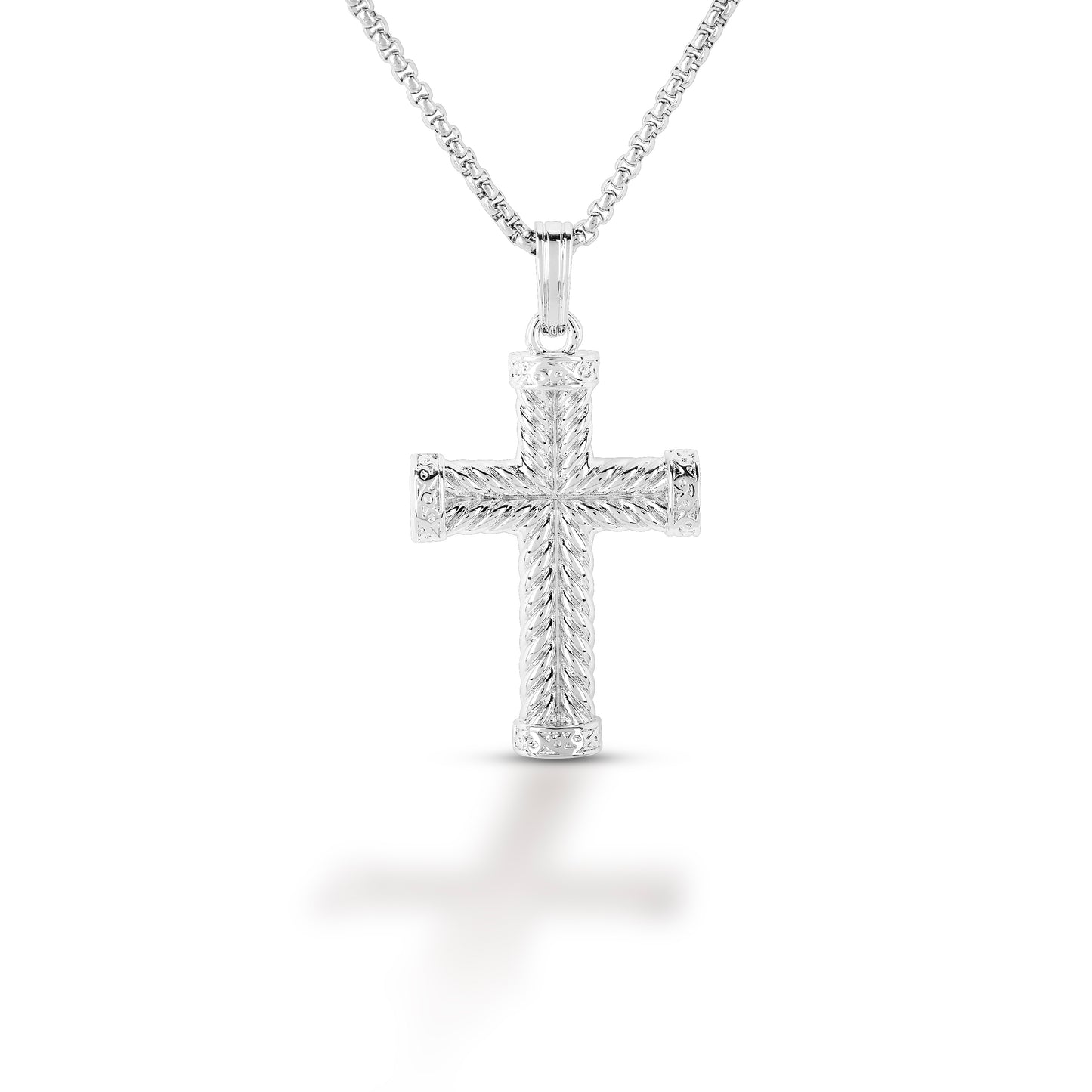 Kelly Herd Braided Cross Pendant Necklace
