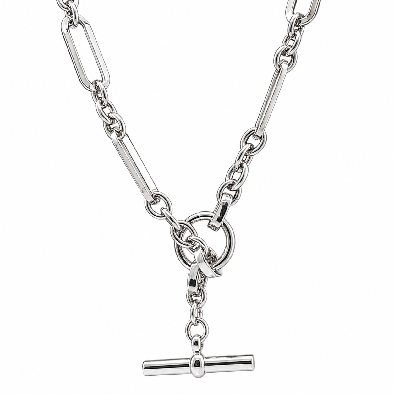 Kelly Herd Brass Paper Clip Toggle Necklace