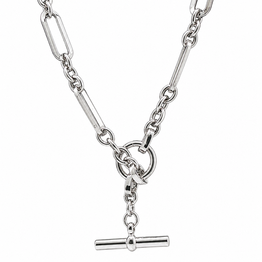 Kelly Herd Brass Paper Clip Toggle Necklace