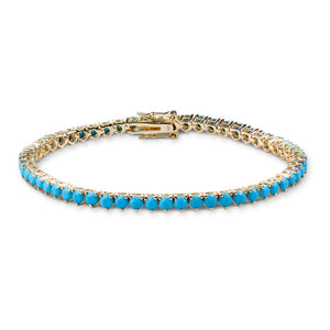 Kelly Herd Large Turquoise Clasp Bracelet - Sterling Silver