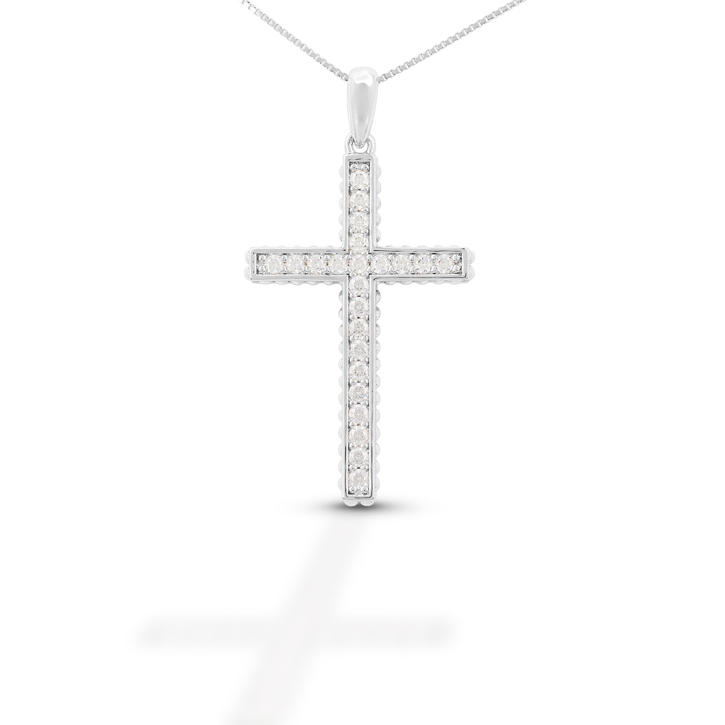 Kelly Herd Diamond Studded Cross Pendant Necklace