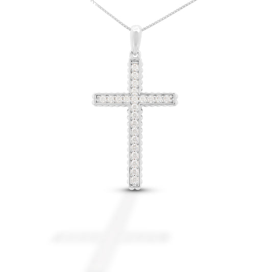 Kelly Herd Studded Cross Pendant Necklace