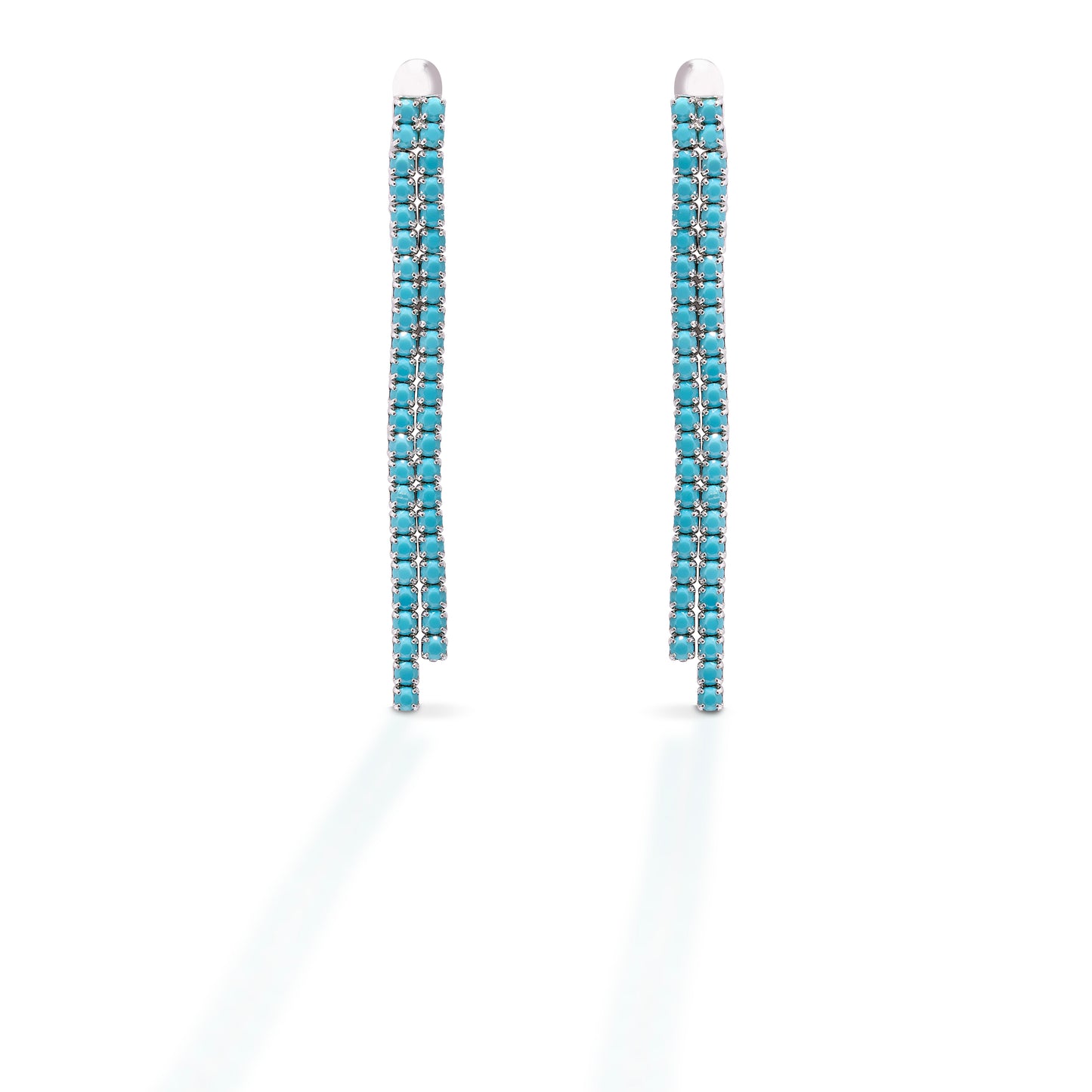 Kelly Herd Turquoise Dangle Earrings - Sterling Silver