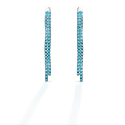 Kelly Herd Turquoise Dangle Earrings - Sterling Silver