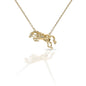 Kelly Herd Gold-Plated Jumping Horse Pendant