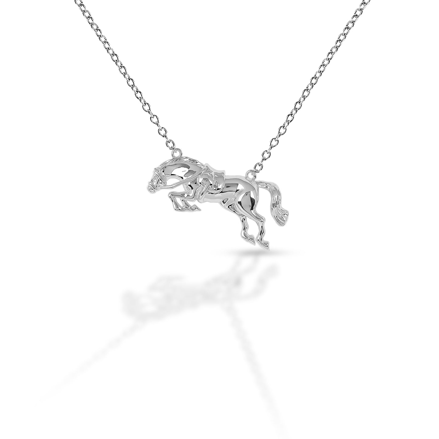 Kelly Herd Jumping Horse Necklace