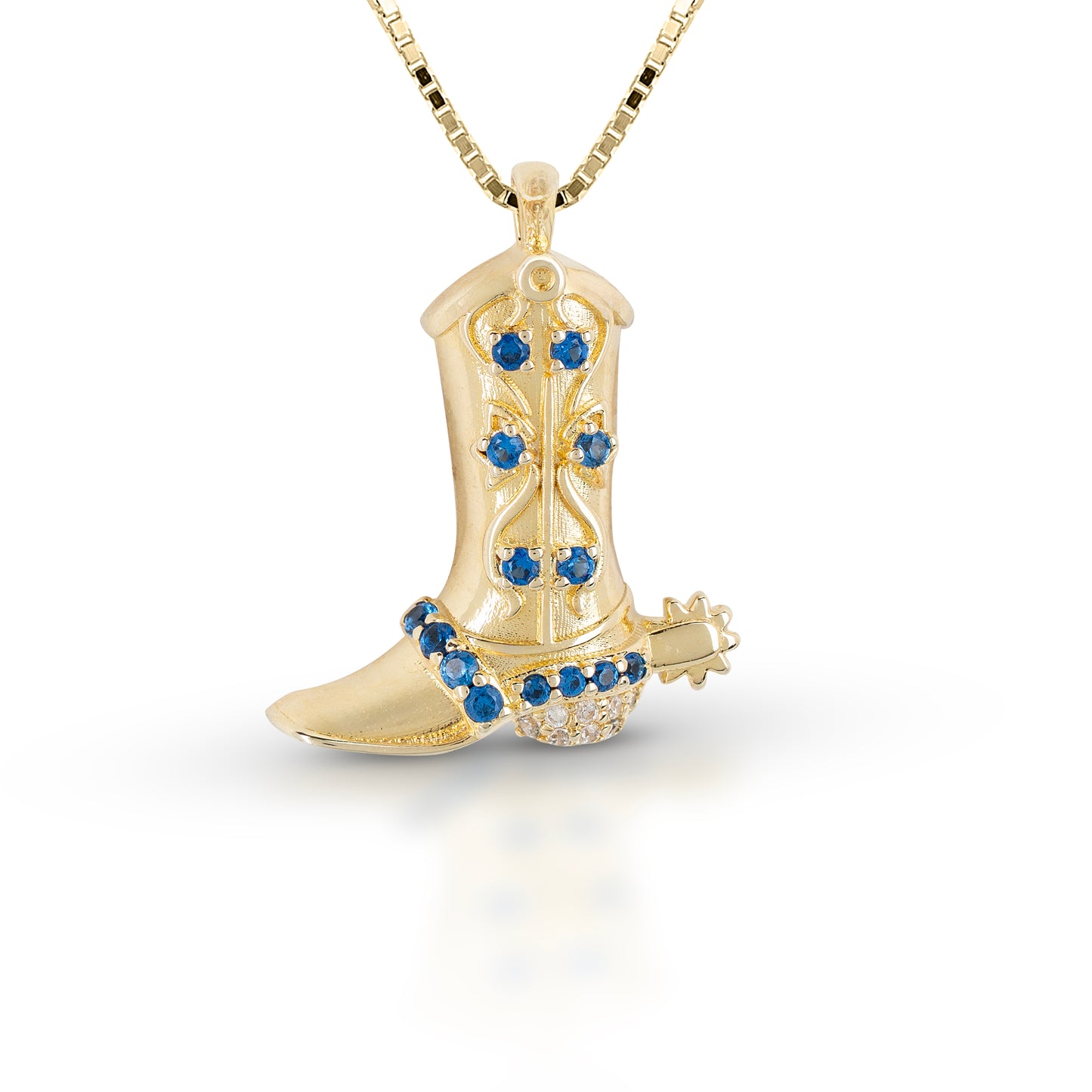 Kelly Herd Gold Boot Pendant Necklace