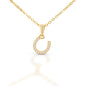 Kelly Herd Gold Dangling Horseshoe Necklace