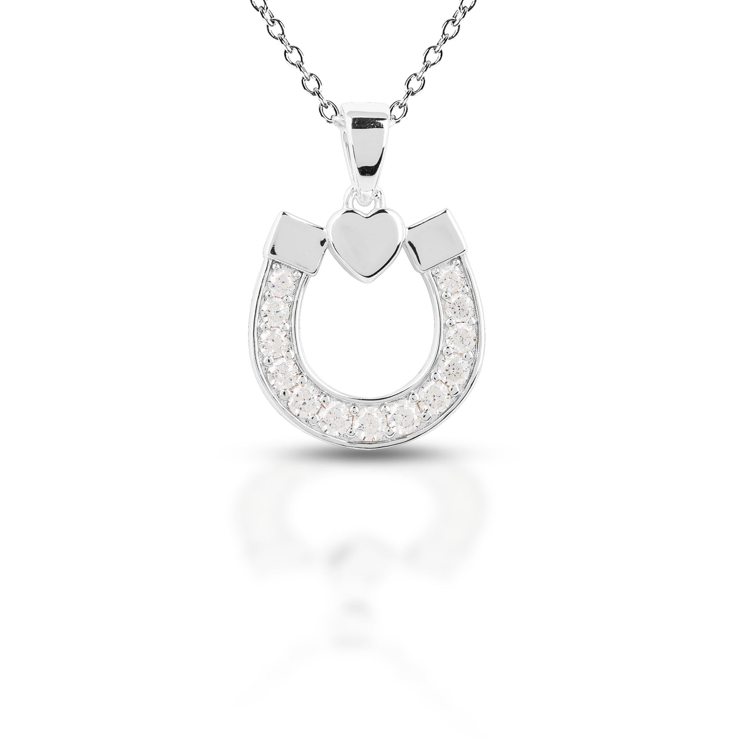 Kelly Herd Heart Horseshoe Pendant Necklace