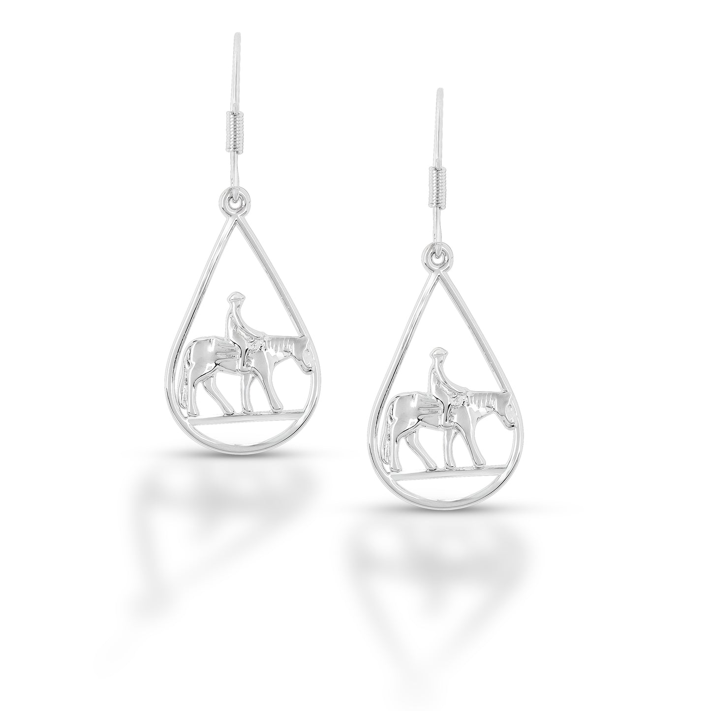 Kelly Herd Horse and Rider Drop Earrings