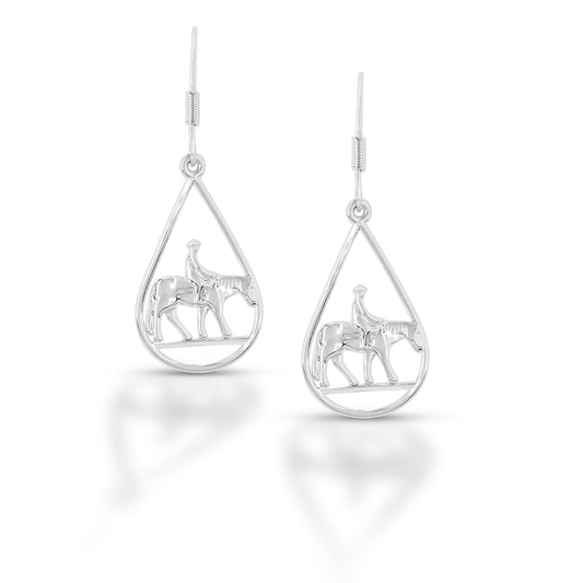 Kelly Herd Horse and Rider Drop Earrings