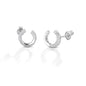 Kelly Herd Half-Studded Diamond Earrings