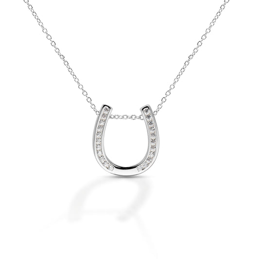 Kelly Herd plain studded horseshoe necklace