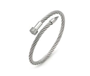 Kelly Herd Pavé Pointe Cable Bangle Bracelet