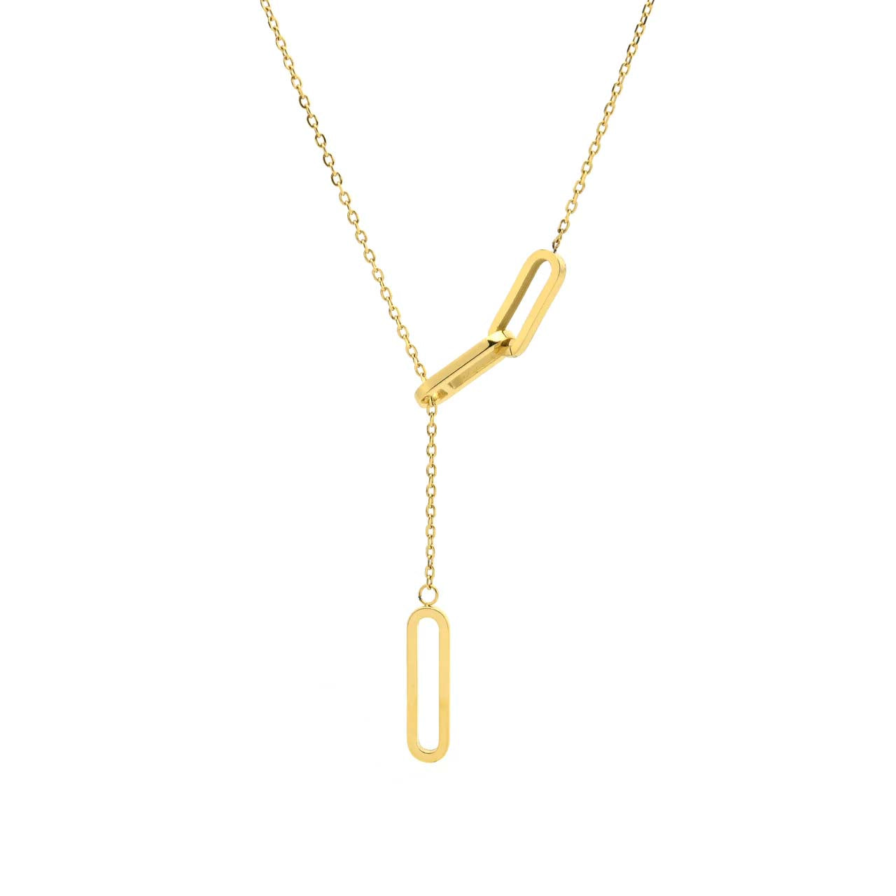 Kelly Herd Adjustable Thin Rolo Chain Necklace with Paperclip Links