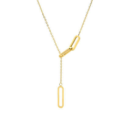 Kelly Herd Adjustable Thin Rolo Chain Necklace with Paperclip Links