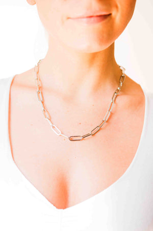 Kelly Herd Flat Long Adjustable Link Necklace