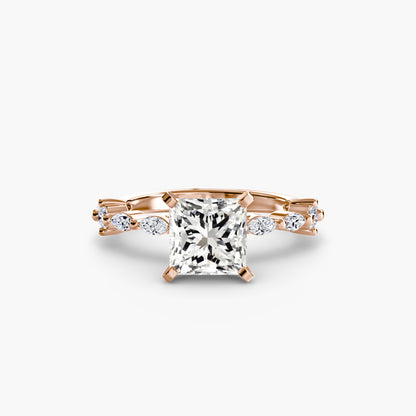 Solitaire with Eternity Pavé
