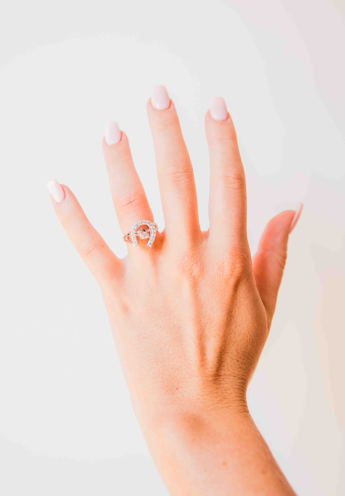 Kelly Herd Dancing Stone Horsehoe Ring - Sterling Silver