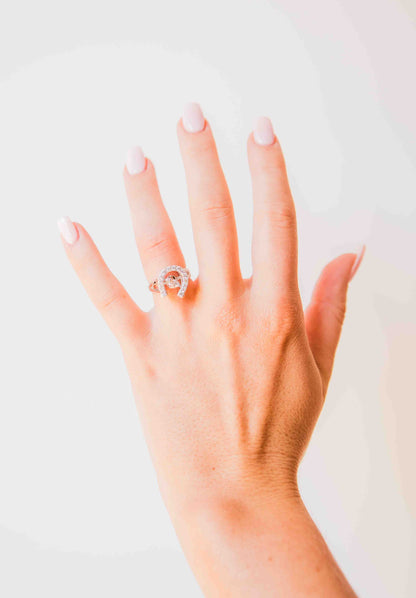 Kelly Herd Dancing Stone Horsehoe Ring - Sterling Silver