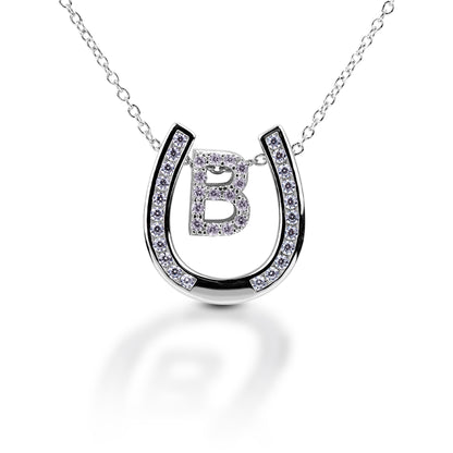 Kelly Herd Horseshoe Initial Necklace