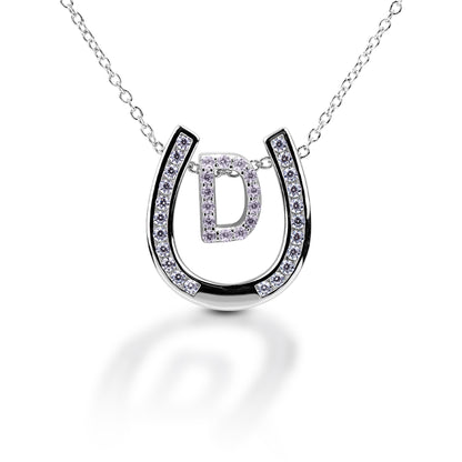 Kelly Herd Horseshoe Initial Necklace