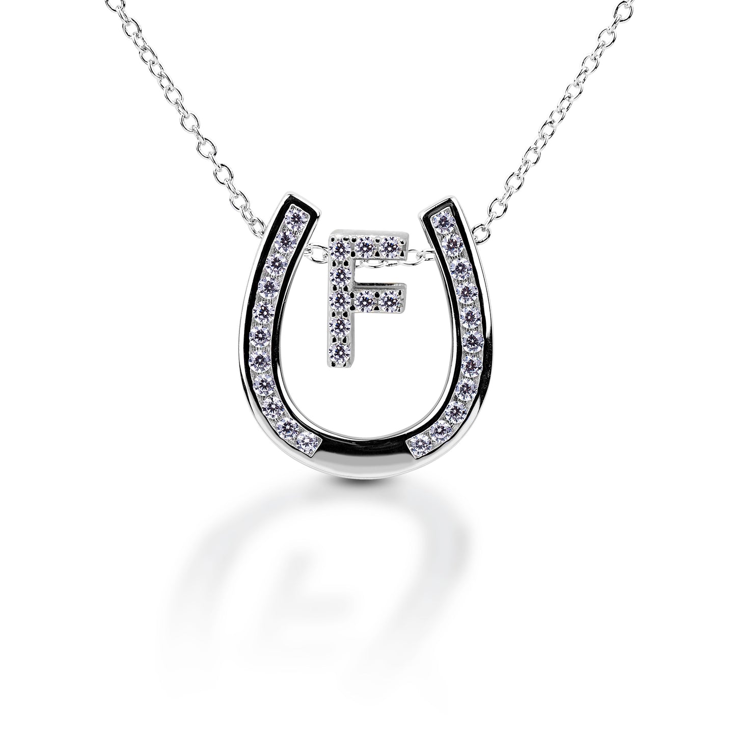 Kelly Herd Horseshoe Initial Necklace