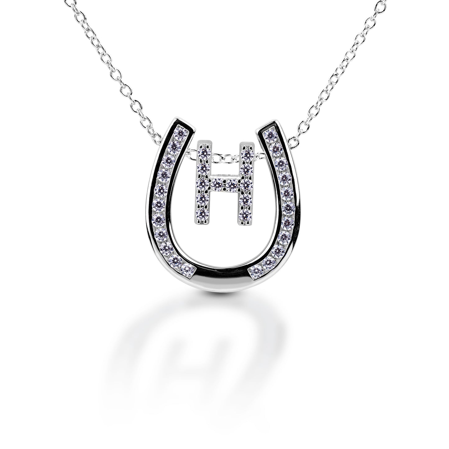 Kelly Herd Horseshoe Initial Necklace
