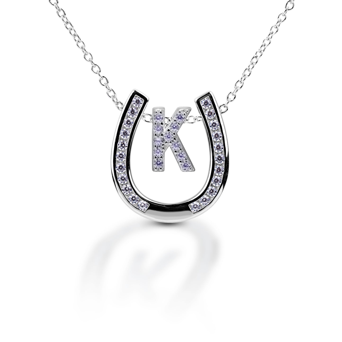 Kelly Herd Horseshoe Initial Necklace