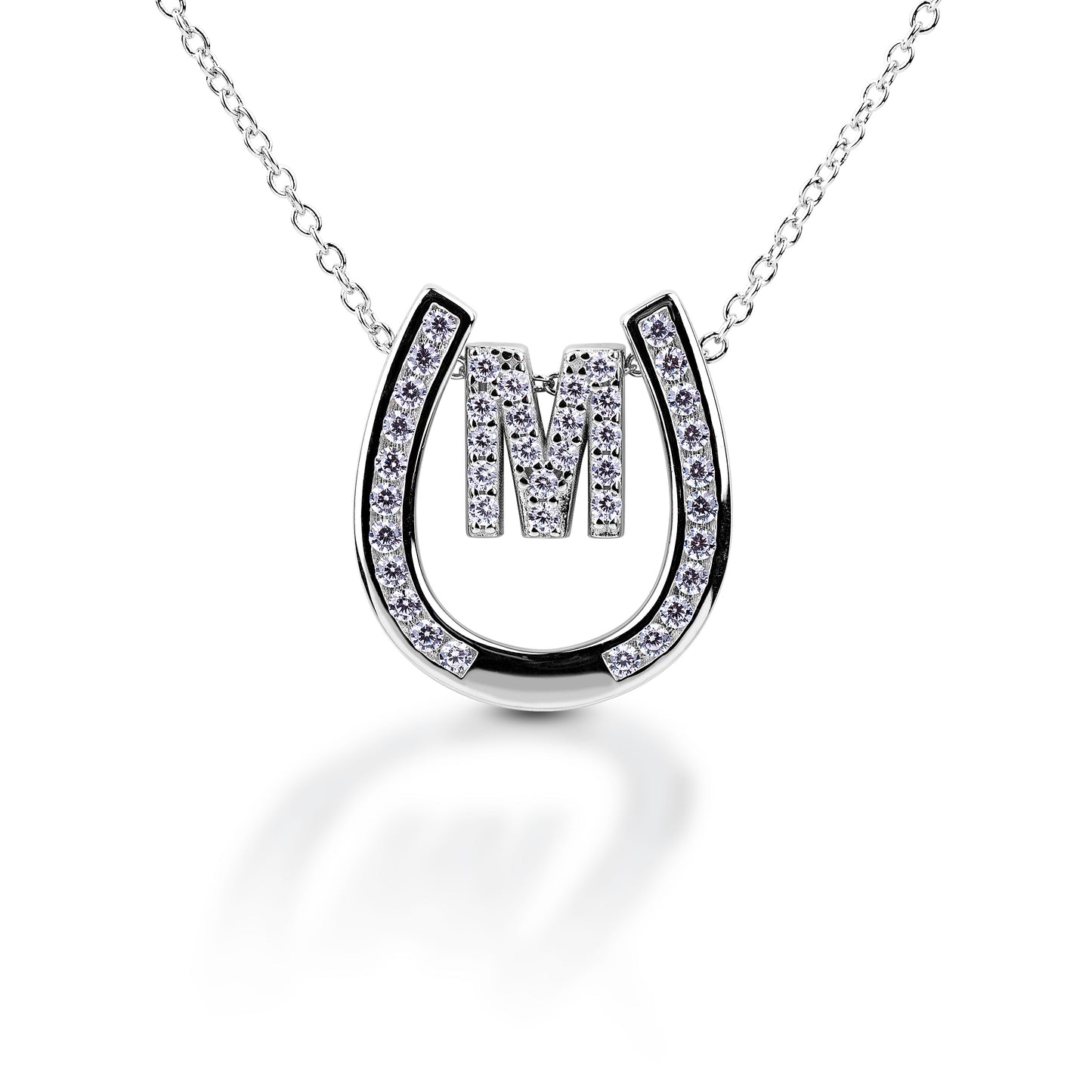 Kelly Herd Horseshoe Initial Necklace