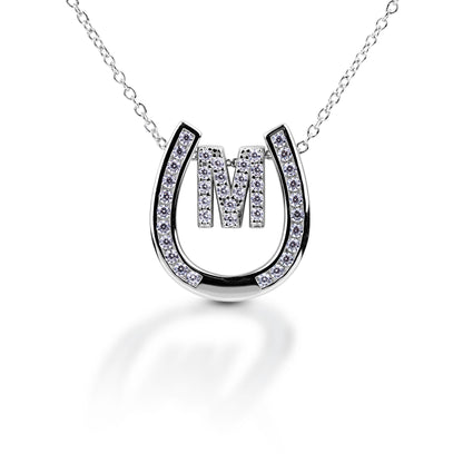 Kelly Herd Horseshoe Initial Necklace