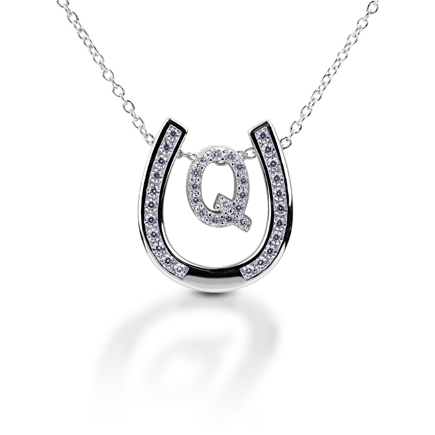 Kelly Herd Horseshoe Initial Necklace