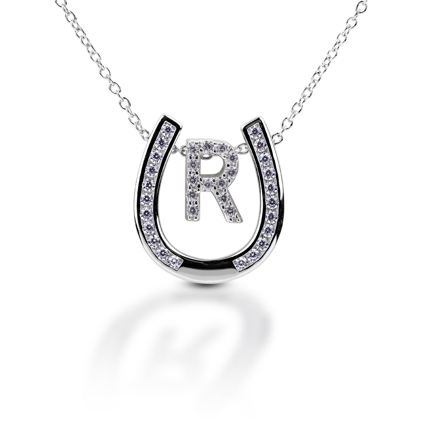 Kelly Herd Horseshoe Initial Necklace