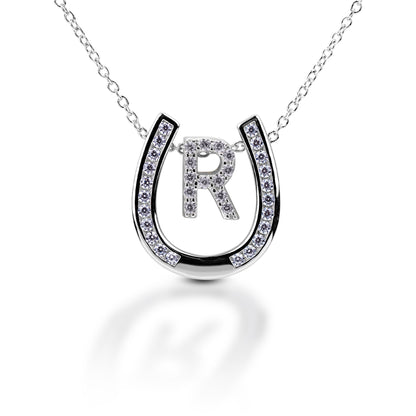 Kelly Herd Horseshoe Initial Necklace