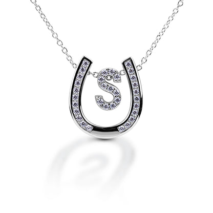 Kelly Herd Horseshoe Initial Necklace
