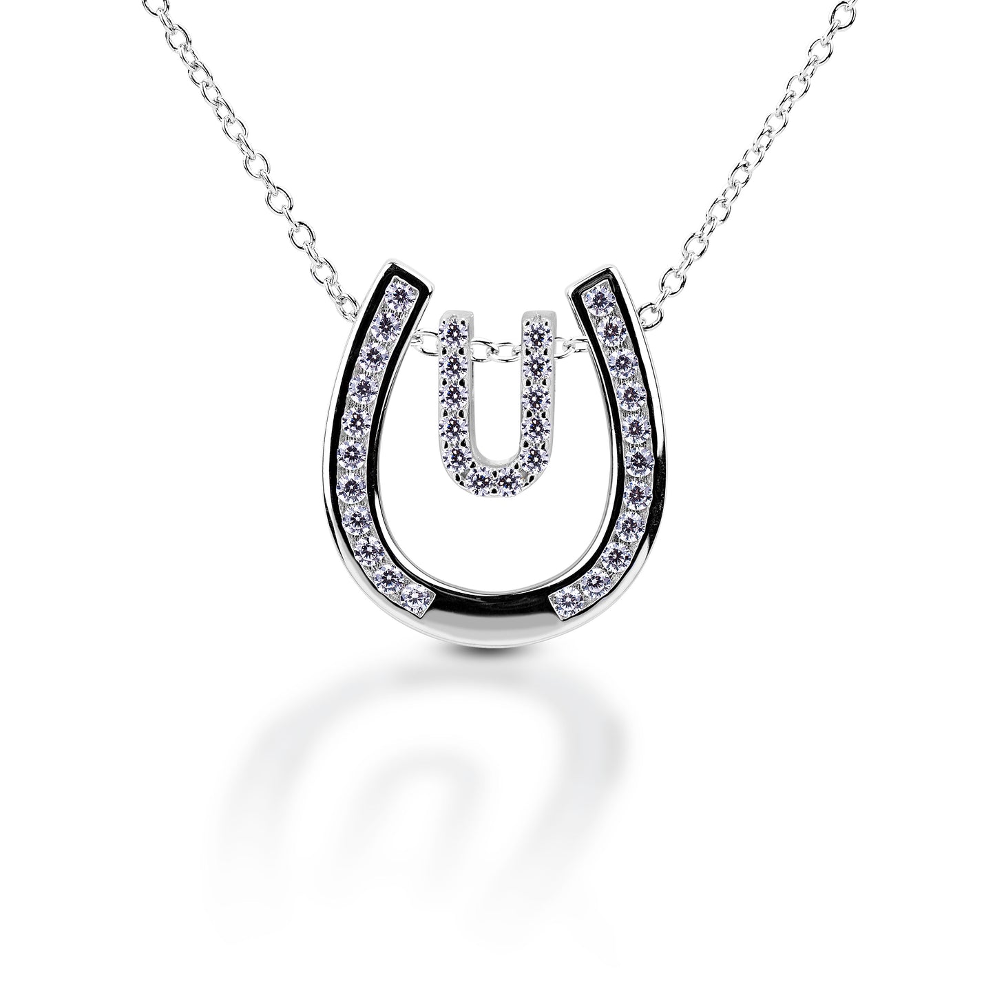 Kelly Herd Horseshoe Initial Necklace