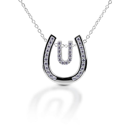 Kelly Herd Horseshoe Initial Necklace