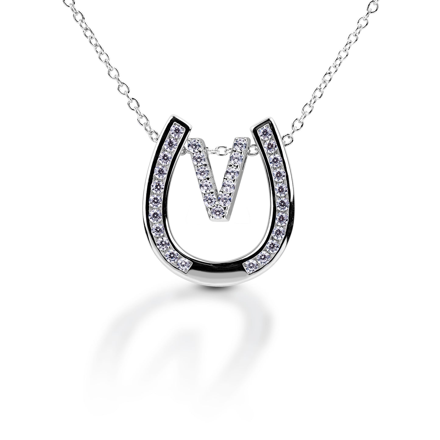 Kelly Herd Horseshoe Initial Necklace